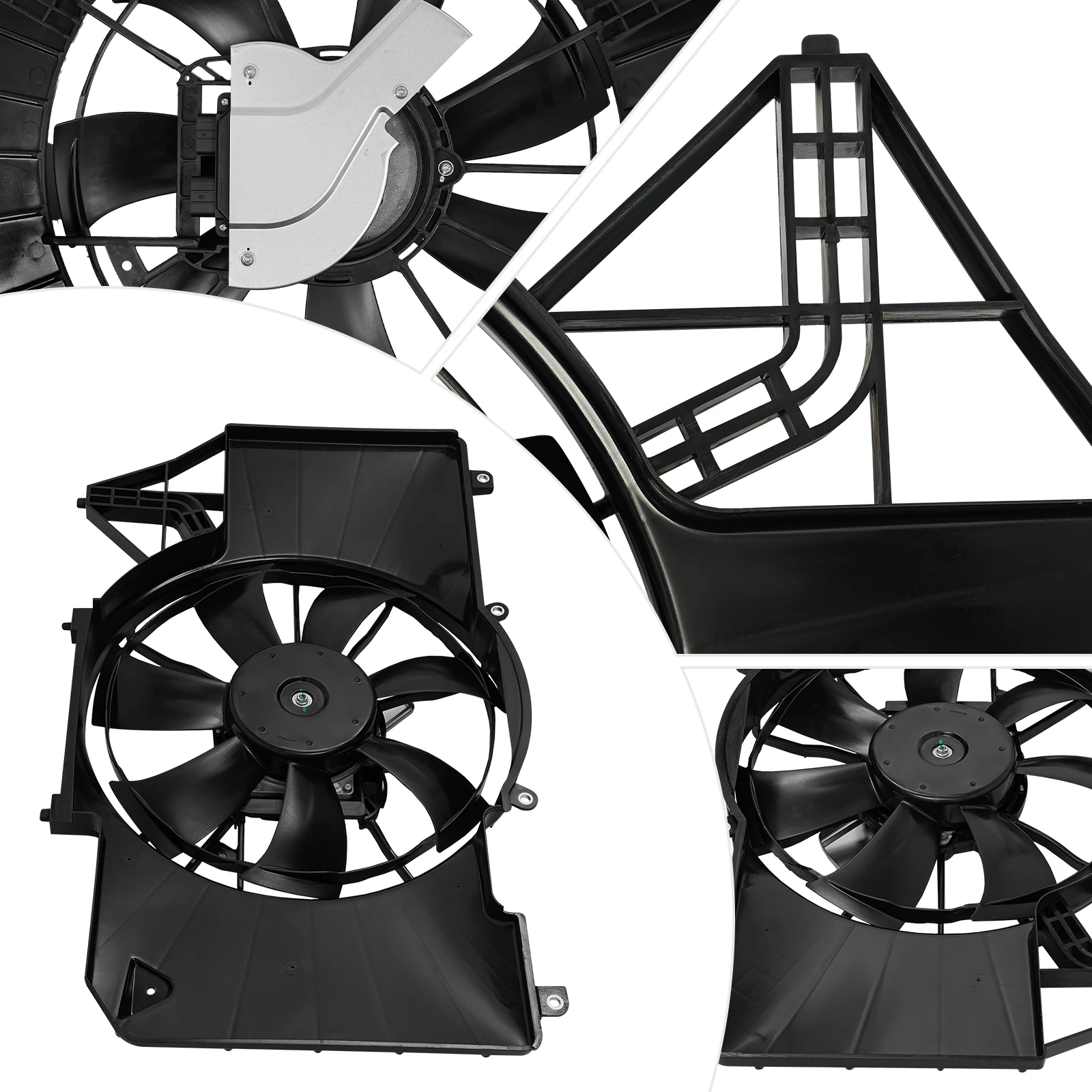 Вентилятор охлаждения радиатора HO3115176 для Honda Accord L4 2,0 л — 13,5 В, 300 Вт, 7-лопастной бесщеточный двигатель PA66-GF30 2014-2017 гг.