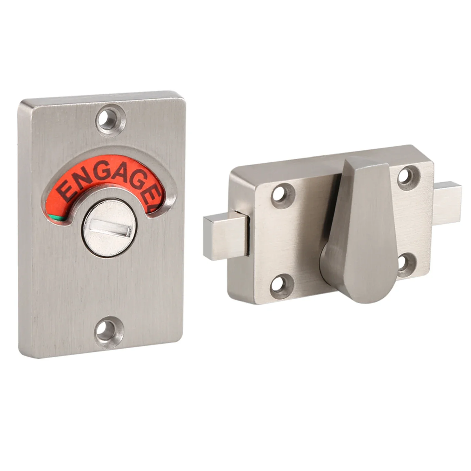 Latch Lock Indicator For Toilet Bathroom Door Bolt Occupancy Sign Zinc Alloy Vacant Engaged Public Restroom Indicator Lock