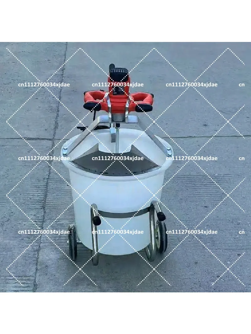 70L Cement Mixer Truck Construction Epoxy Floor Sandpaper Mixing Drum Machine