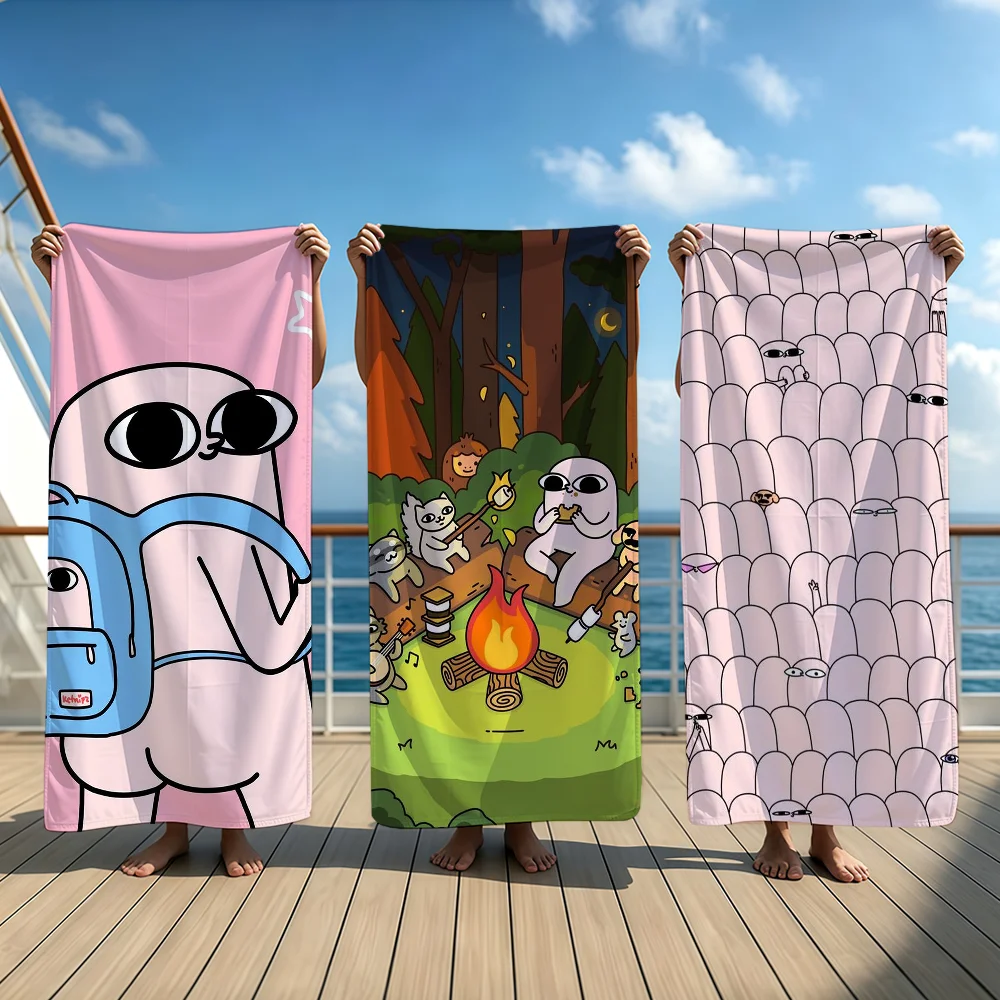 K-KetnipzS Cartoon Towel Beach Oversized Soft Ultra Absorbent Quick Drying Large Pool Travel Camping Bathroom