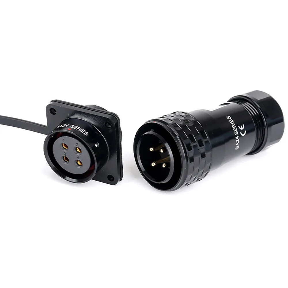 For WEIPU SA24 SA2410 P SA2413 S 2 3 4 9 10 12 19 12B pin IP67 Waterproof M24 Connector Power Signal Adapter Aviation Plug