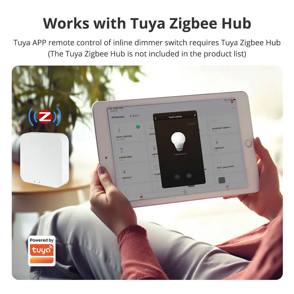 Zemismart Tuya Zigbee Dimmer Switch modulo in linea regola la luminosità Dimmer Light SmartThings Alexa Google Home controllo vocale