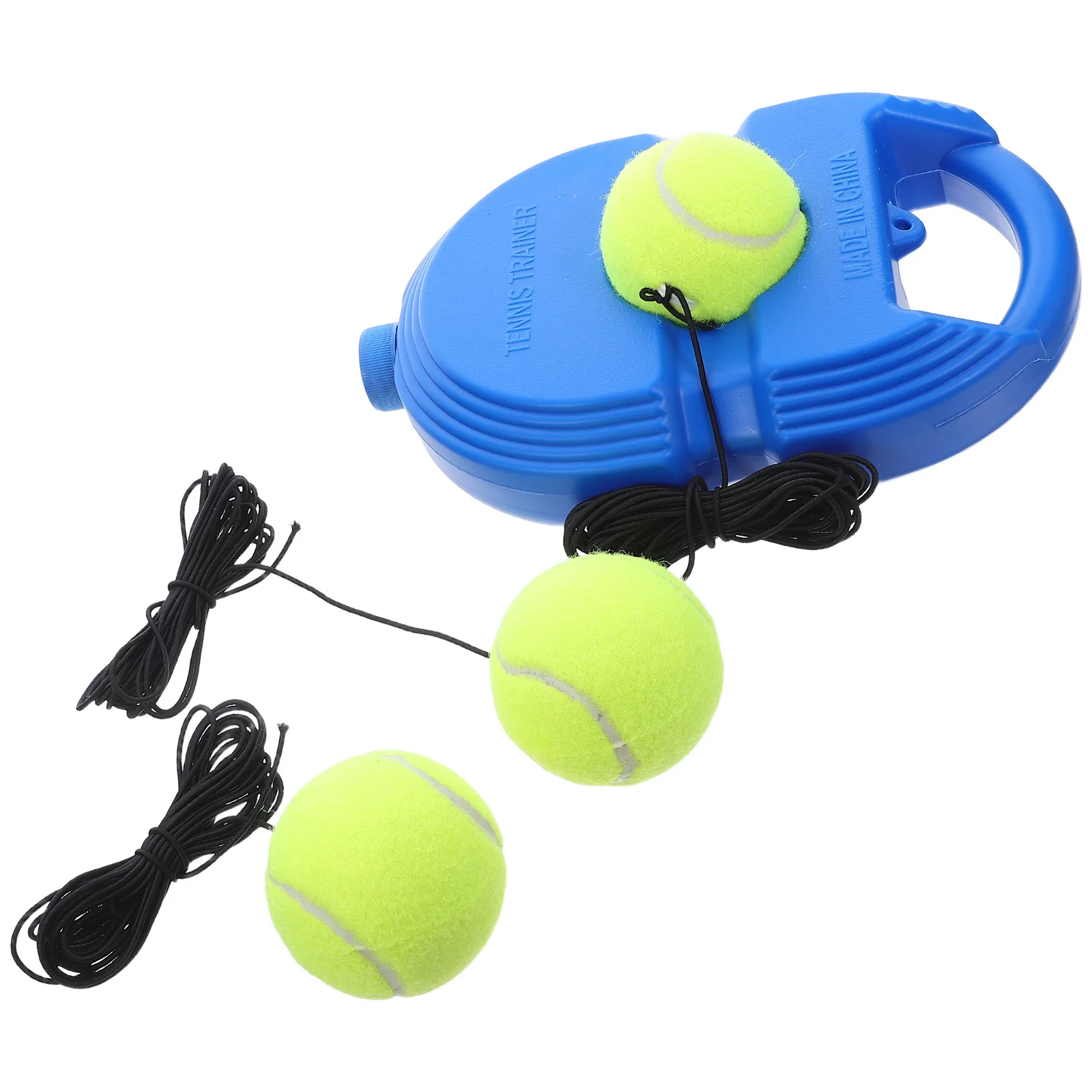 1 مجموعة مدرب التنس انتعاش المحمولة مجموعة كرات عالية ترتد عدم الانزلاق قاعدة سلسلة مرنة لممارسة التنس التدريب المبتدئين #5