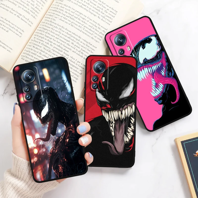 Venom Marvel Cool Mysterious For Xiaomi Mi Poco F5 F4 F3 X6 X5 X4 X3 M6 M5 M5S M4 M3 C65 Pro GT NFC 5G Black Funda Phone Case