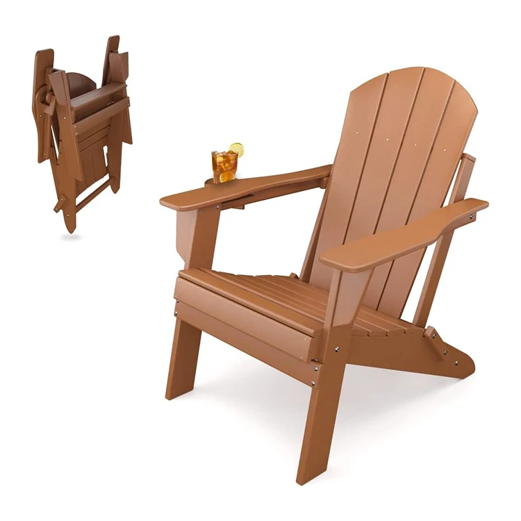 

DU'S Durable Wooden Beach Folding Chair with Cup Holder Anti-corrosion and Dirt Resistant