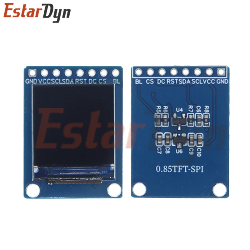 0.85 Inch 0.85" Color TFT Display Module HD IPS LCD LED Screen 128X128 SPI Interface ST7735 Controller