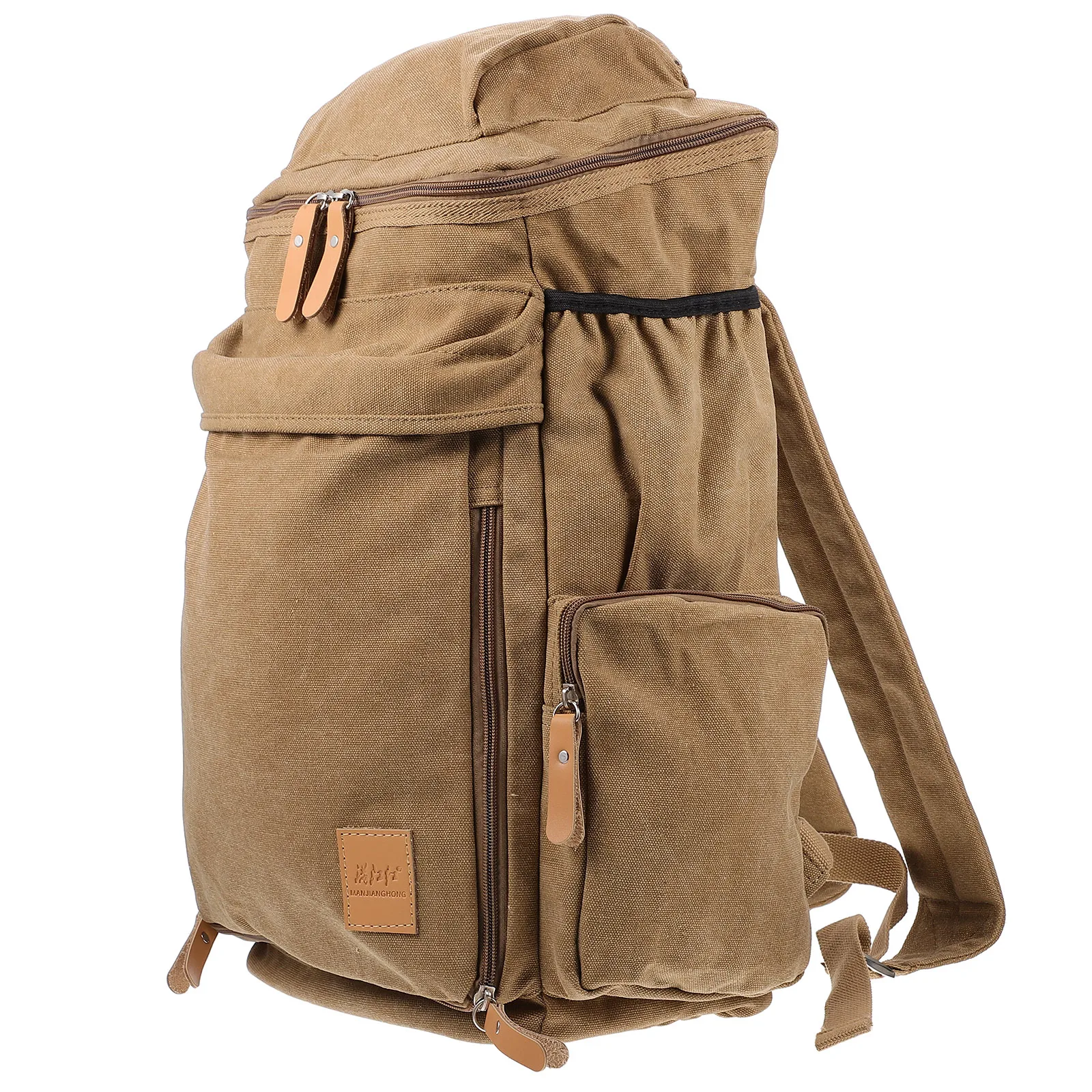 

Canvas Backpack Large Capacity Outdoor Men Lightweight Reinforced Straps Storage Bag Hiking Cycling Skiing Rucksack
