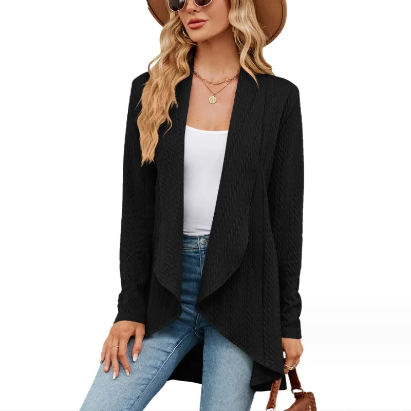 

2023 Autumn and Winter New Women's Sweater Long Sleeve Women's Cardigan Top Casual Loose Fashion Solid Color Knitted Coat Women