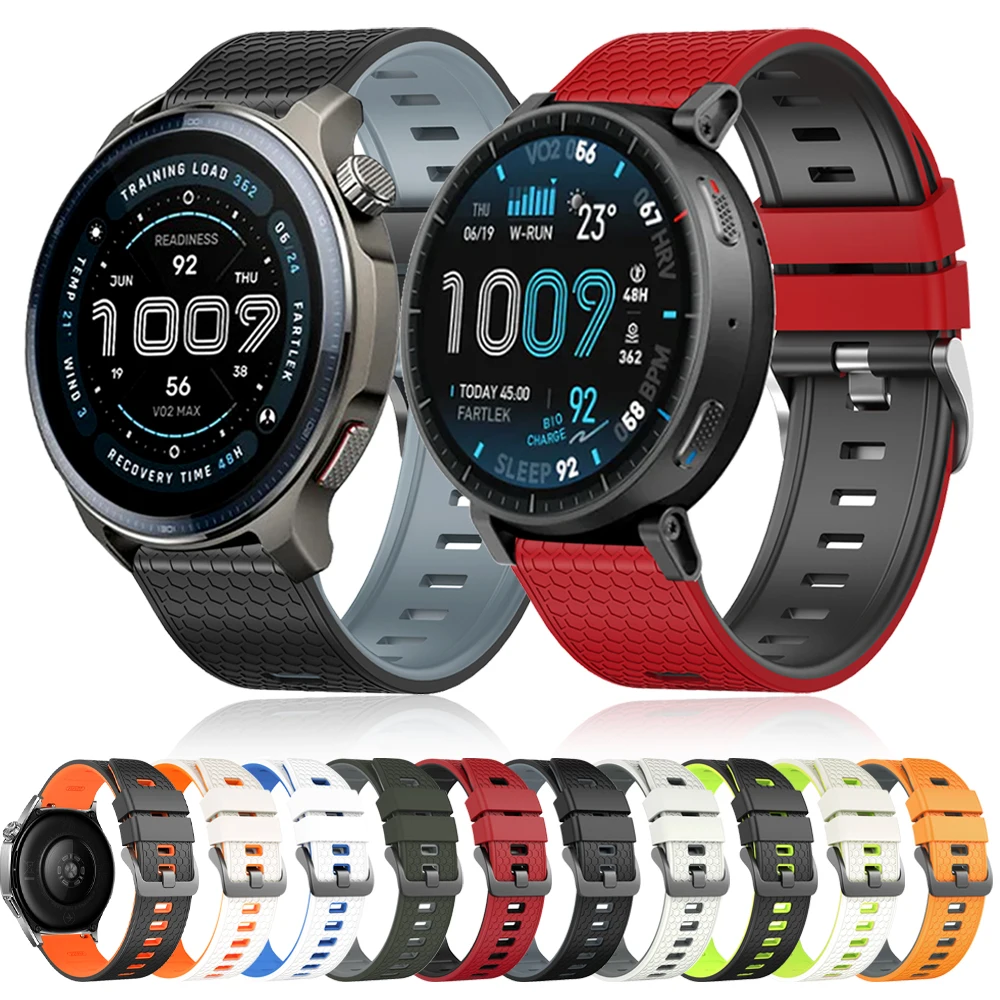 Für Huami Amazfit Active Max 48mm Smartwatch Armband 22mm Silikon Sportarmband BALANCE 2 BIP 6 5 GTR 4 Cheetah Pro Uhrenarmbänder
