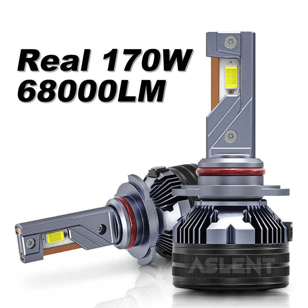 

ASLENT NEW 9005 9006 HB3 HB4 H4 H7 LED Headlamp H1 H11 High Power Car Headlights 3 Copper Tubes 170W 68000LM Canbus 3570 CSP S85