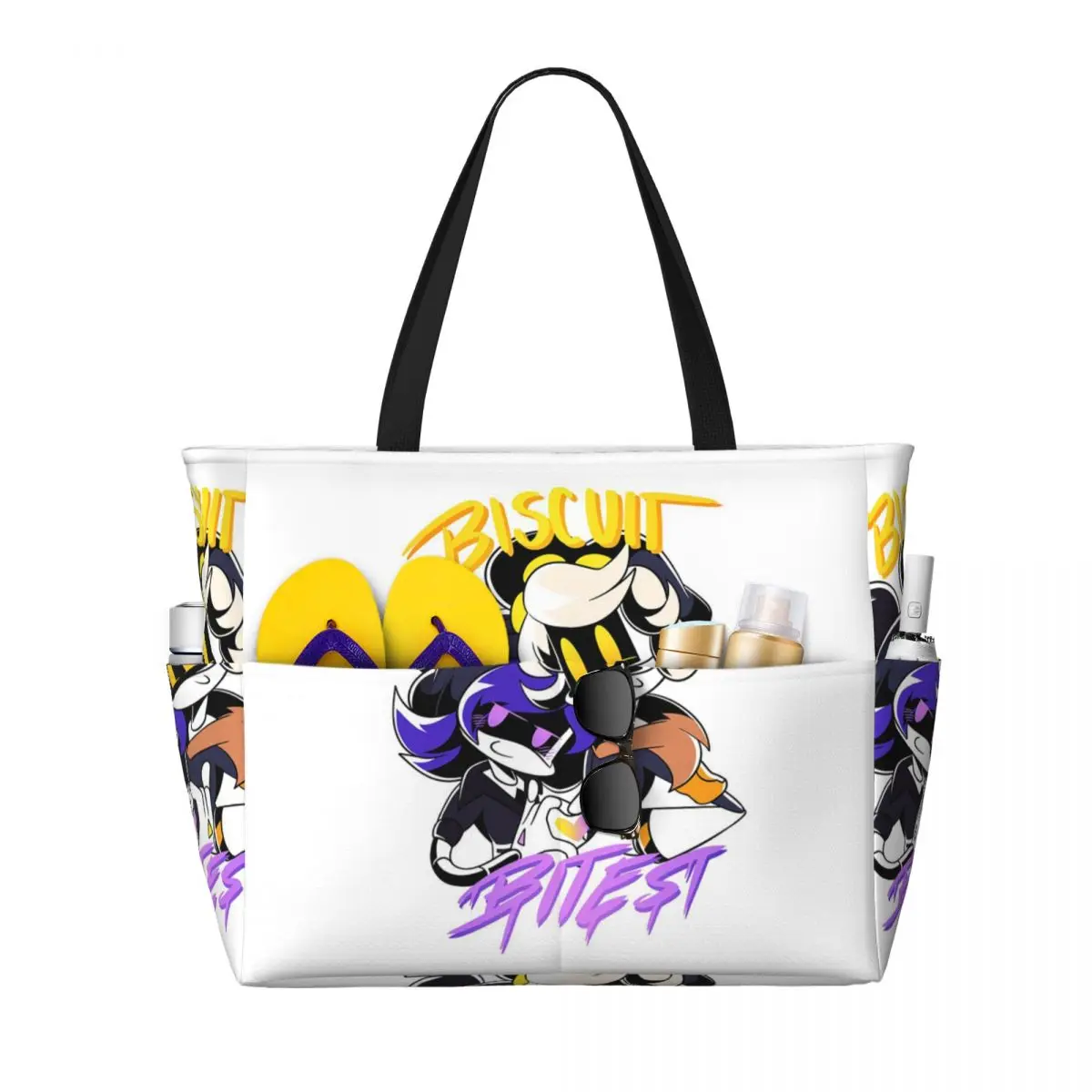 Murder Drones Cartoon Beach Tote Bag Sport Gym Yoga Duffle Large Tote Bag Women Travel Bag Fitness bag