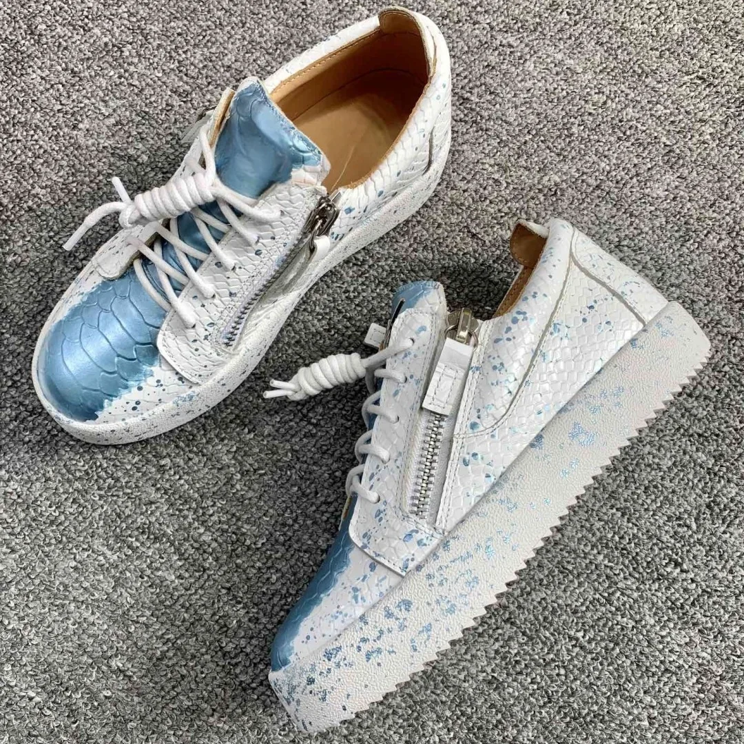 

New Fashion Casual Sneakers for Men Brand Designer Women Tennis shoes Luxury Real Leather GZ Loafers Sports shoes 35-48 G0337