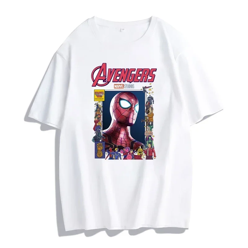 ديزني-المرأة الكرتون سبايدرمان جرافيك تي شيرت ، قصيرة الأكمام ، ملابس غير رسمية ، سوبر بطل مطبوعة الشارع الشهير ، مضحك تيز ، الصيف