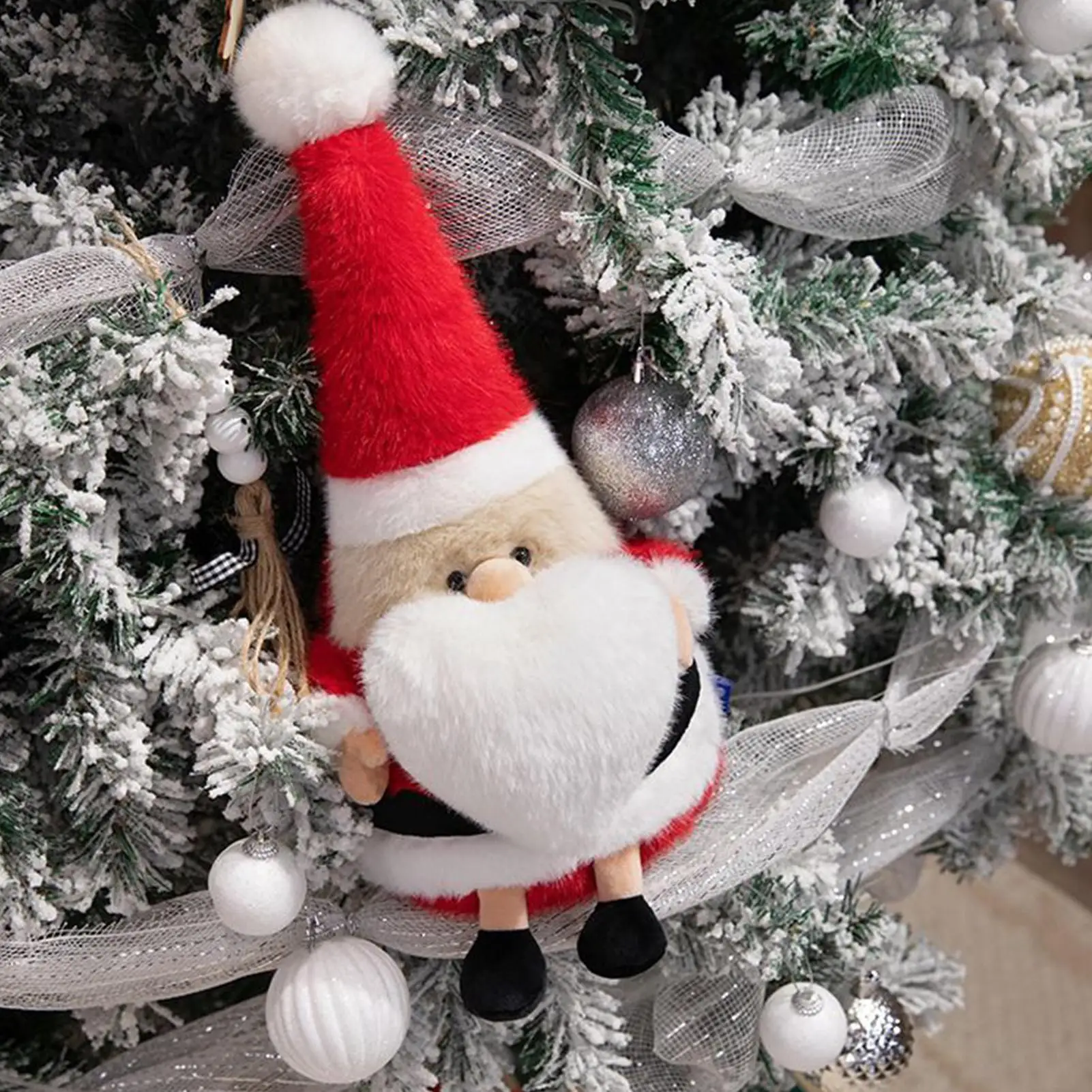 

Christmas Plush Doll Ornaments Santa Claus Xmas Tree Decoration For Home Xmas Party Kids Gifts