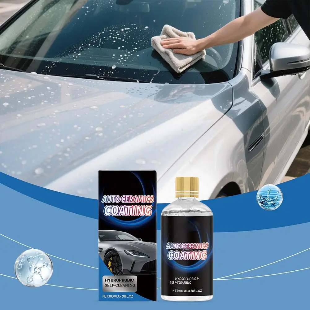 100 مللي سيارة طلاء السيراميك وكيل مقاومة للأشعة فوق البنفسجية مقاوم للماء طلاء السيارات حماية مرآة تألق طلاء نانو لطلاء السيارات/الزجاج A2B3 #2