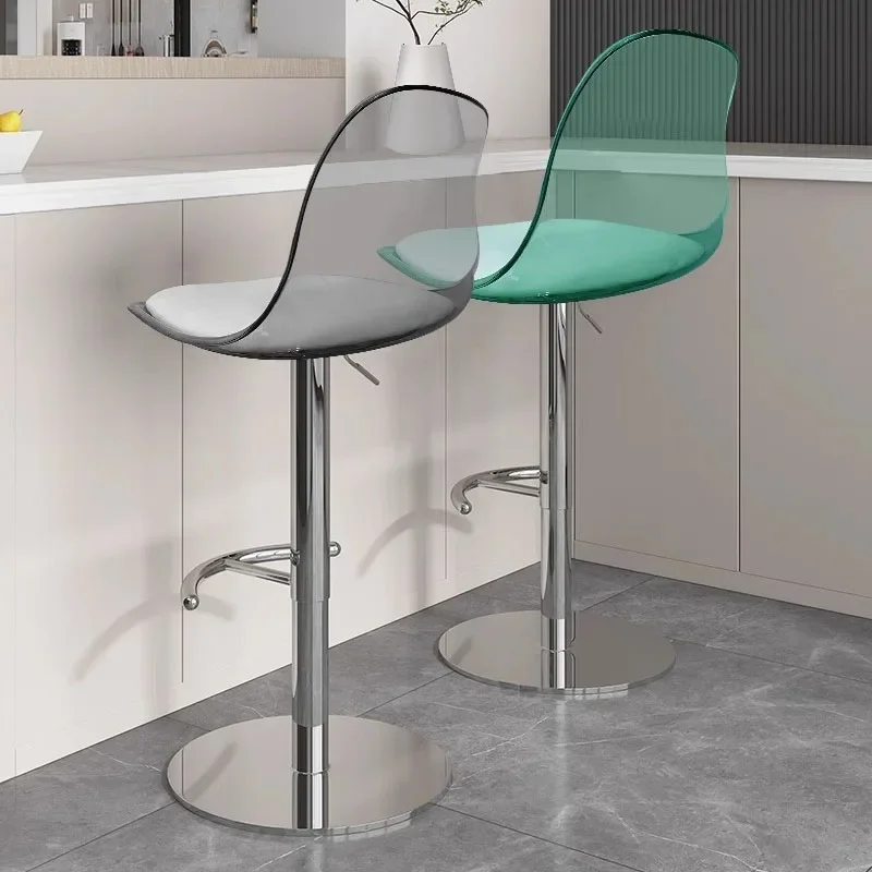 Nordic Minimalistic Bar Chairs Stool Kitchen Rotate Modern Bar Stool Swivel Counter Height Chaises Salle Manger Bar Accessories