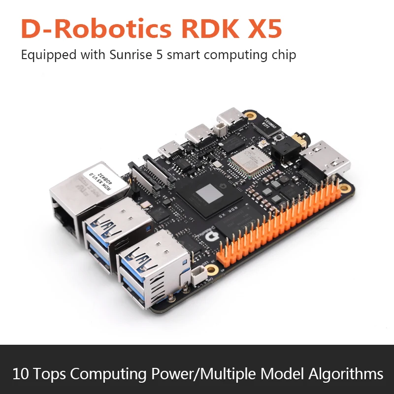 D-Robotics RDK X5 4GB/ 8GB LPDDR4 RAM Equipped with Sunrise 5 Smart Computing Chip, 10 Tops Computing Power