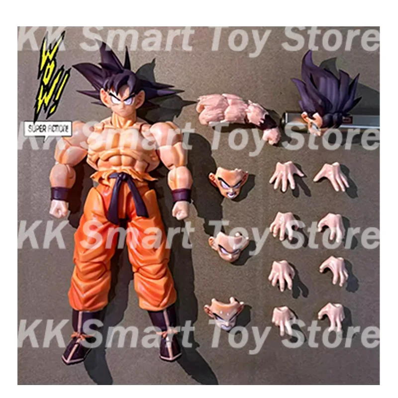 متوفر في المخزون Wow Super Action Studio Son Goku Figure Dragon Ball Z Shf Super Saiyan Son Goku Kaiouken أنيمي ألعاب هدايا شخصيات الحركة