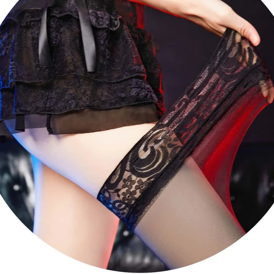 Dantel Diz Uyluk Yüksek Çorap Artı Boyutu Lingerie Elastik Uzun Çorap Seksi XXL büyük Boy Çorap Giyim Kadınlar için 4XL 5xl 6xl