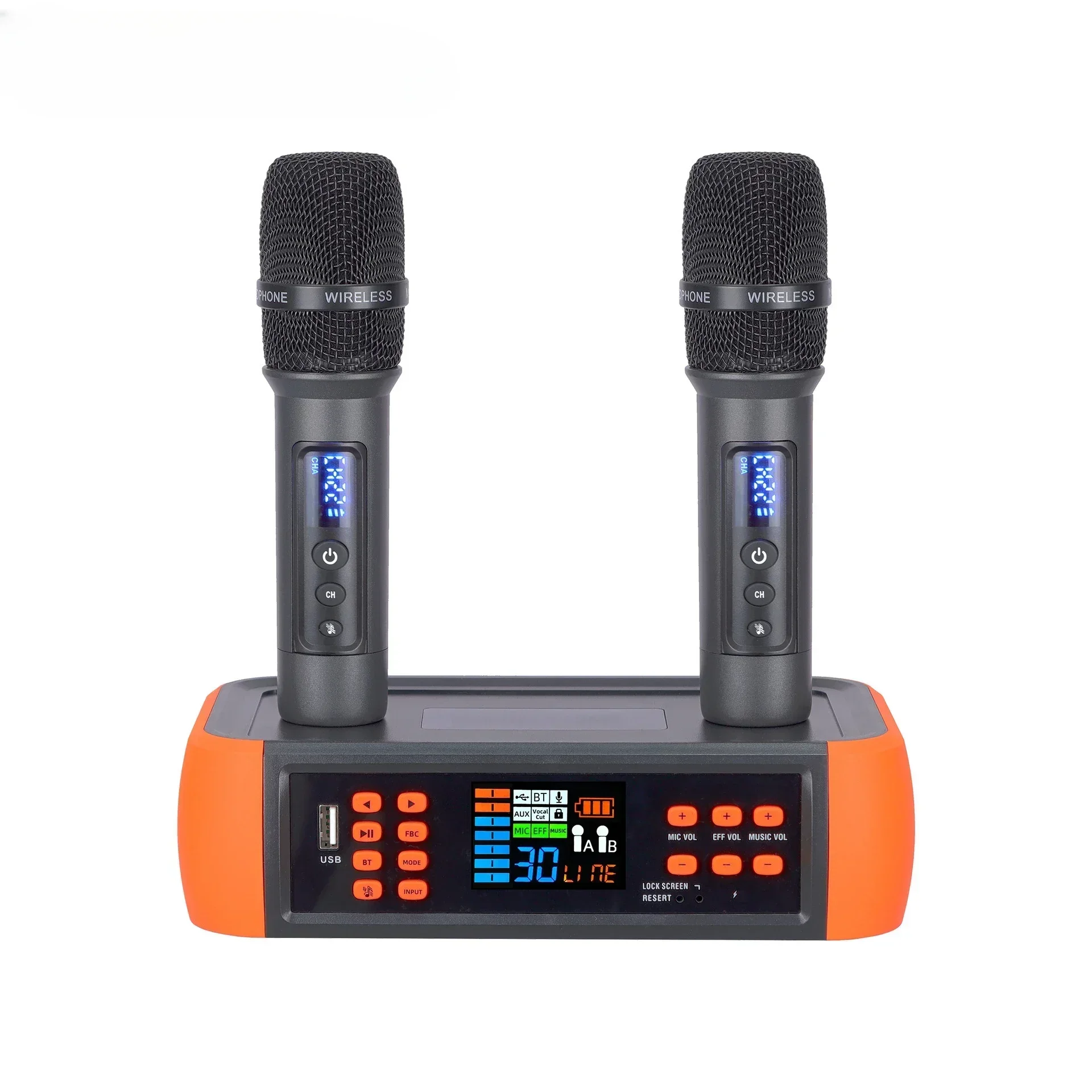 D801 Electric Portable DSP Anti Whistling Reverb Bluetooth Wireless Microphone Microphone Singing Home Entertainment KTV