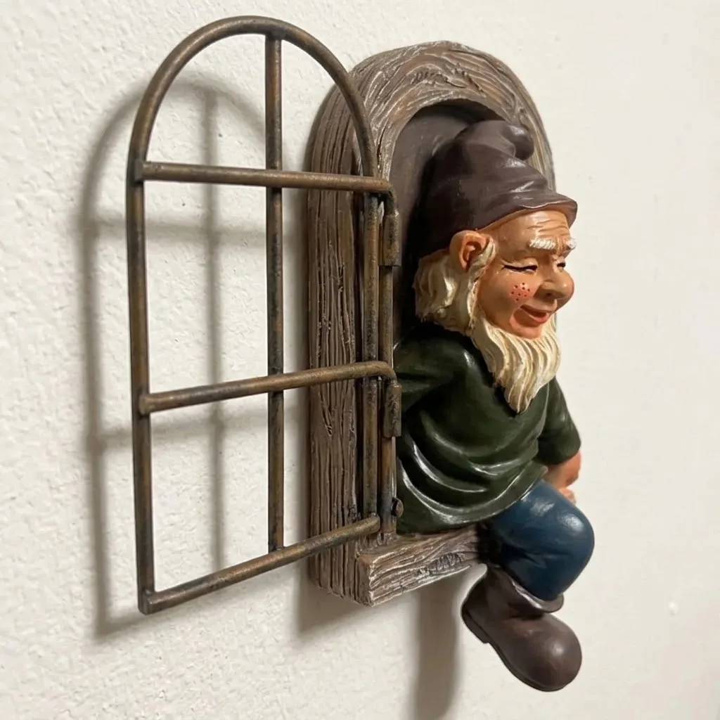 Outdoor Tree Faces Elf Fairy Gnome Garden Decorations Fun Garden Art The Window Yard Decorations Unique Whimsical Lawn Ornaments