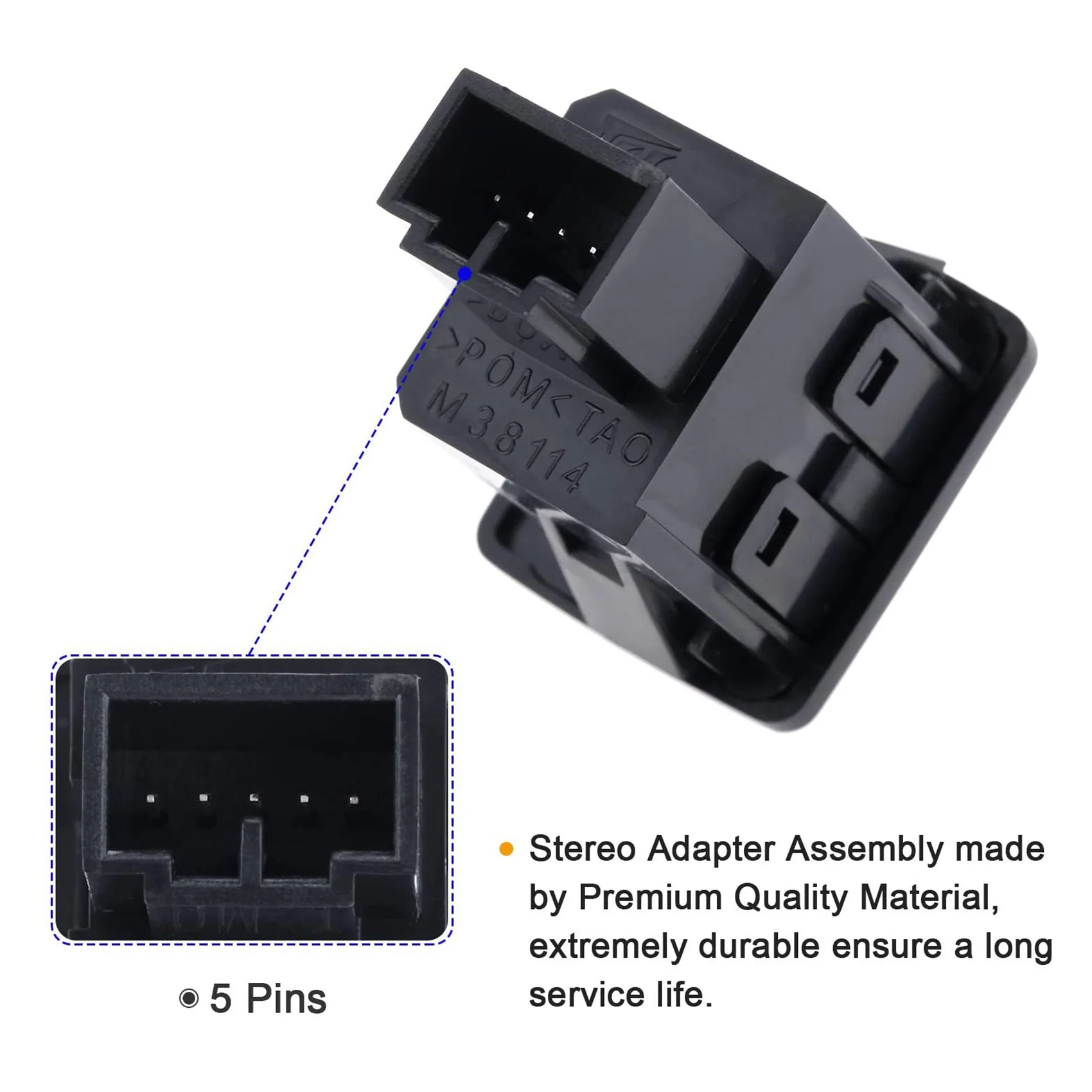 Superior-Auxiliary Input Jack Accord Aux Port Replacement 39112-TA0-A01 For Honda Accord Sedan Crosstour Pilot
