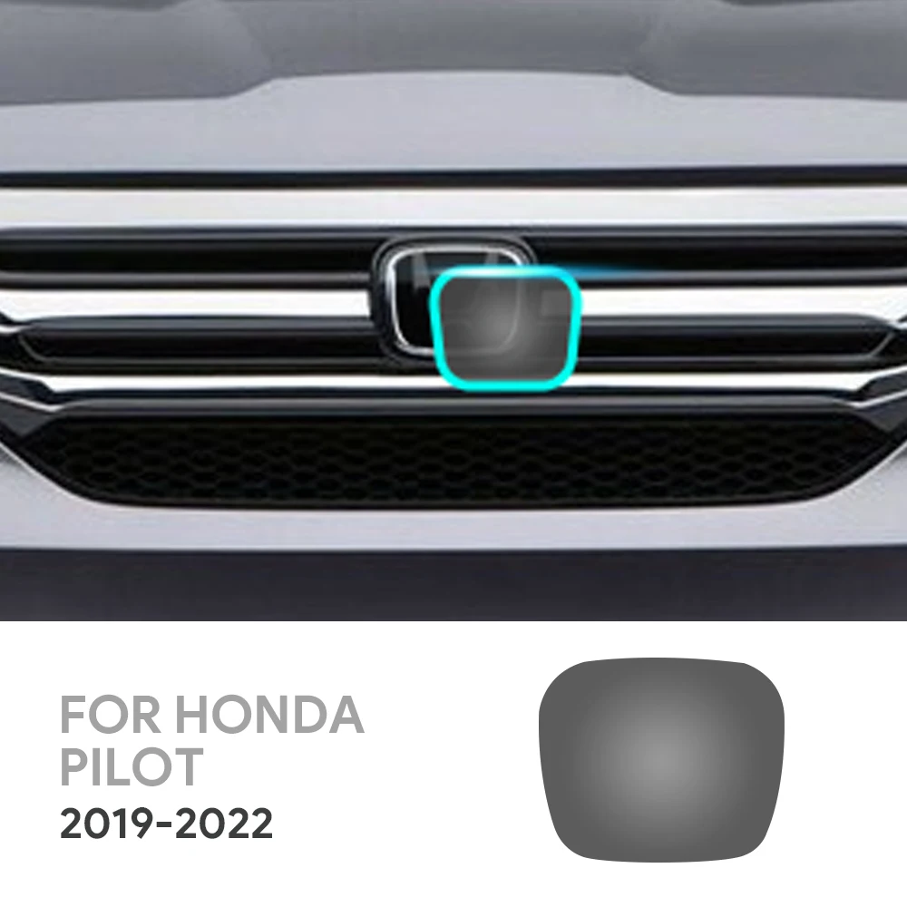 For Honda Pilot 2019-2022 Car Front on Emblem Pre Cut Dark Smoked tpu PPF Protection Film Anti-scratch Exterior Accessories