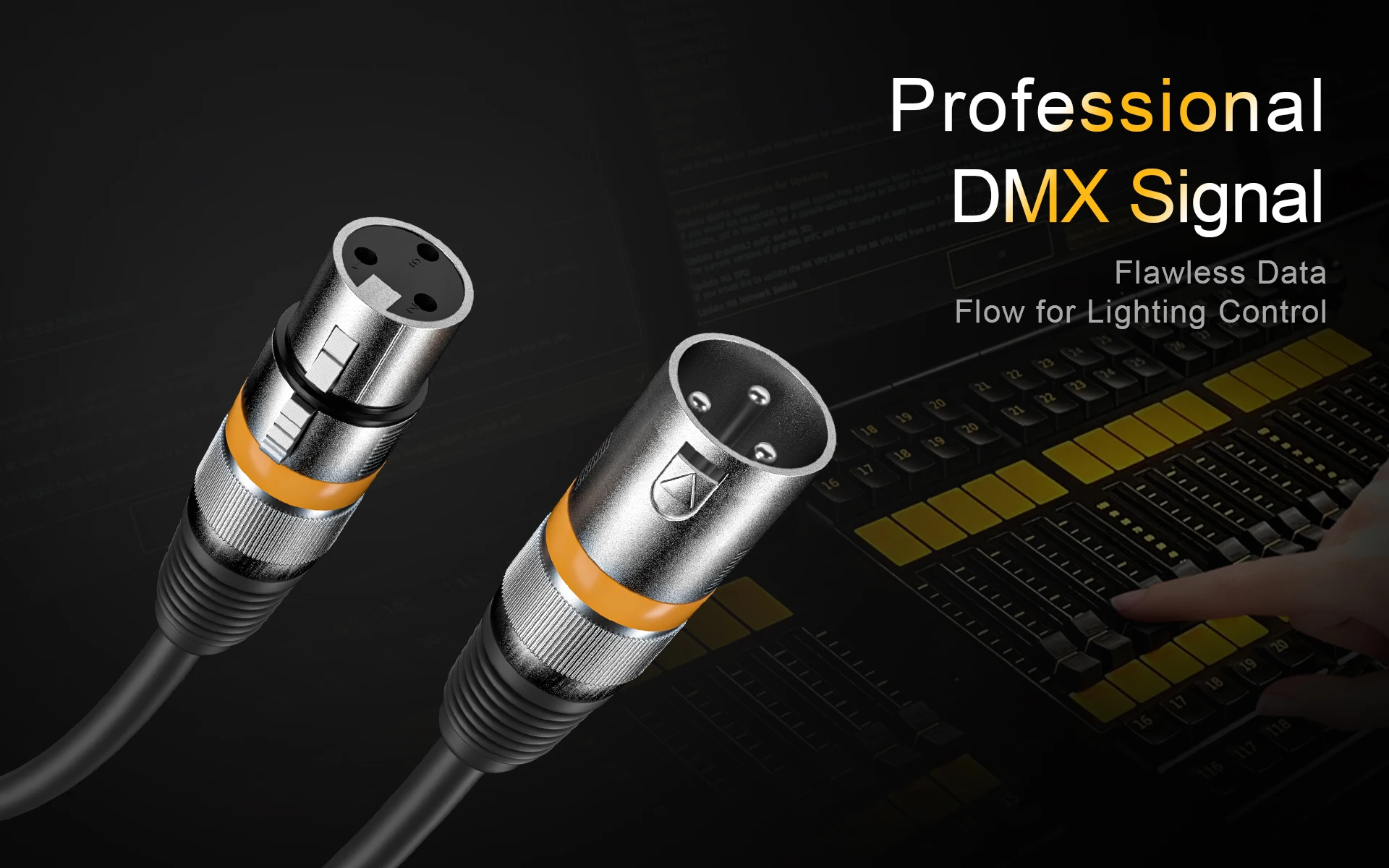 SHEHDS 1M/3M/5M/10M DMX Kabel Bühne Licht Zubehör für Led Par Licht Moving Head Konsole Verbindung – Detail 4