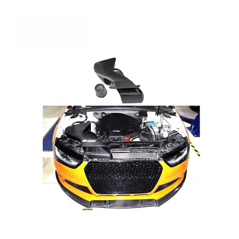 

Прямая продажа с фабрики, 100% сухая система впуска холодного воздуха из углеродного волокна для A4, A5 B8, B8,5 1,8 T, 2,0 T