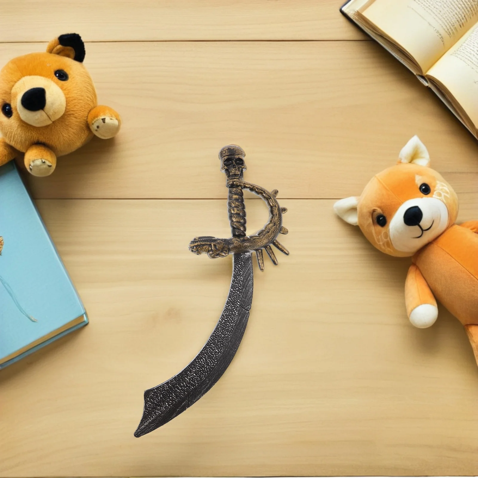 Kids Halloween Pirate Sword Lightweight Plastic Pretend Play Pirate Roman Dress-Up Costume Accessory Pretend Play Toy Sword