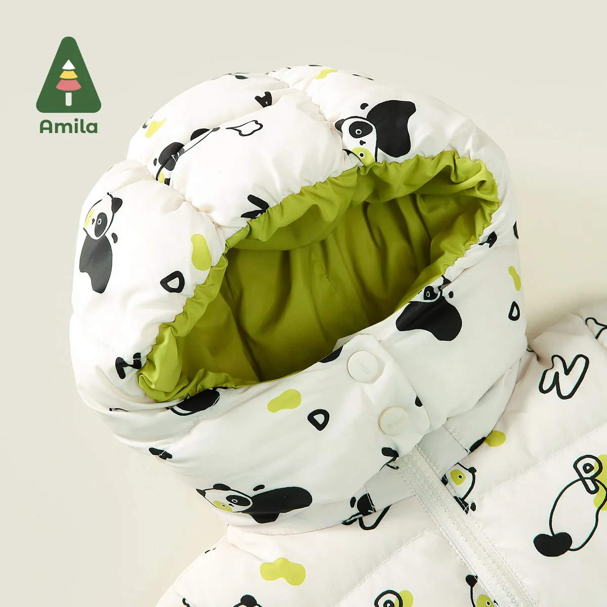 Amila Baby Boy Down Jacket 2024 Winter New Multicolour Slight waterproofing antifouling Oil proof Hooded   Baby Clothing