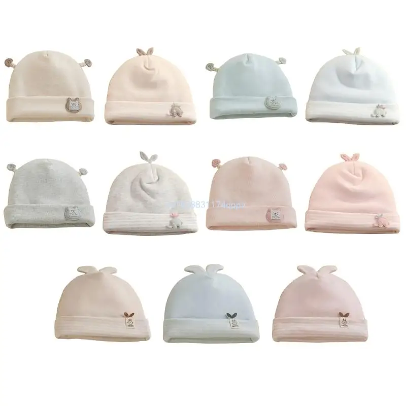 Elastic Beanie Thick Winter Warm Hat Nursery Bonnet Cotton Baby Hospital Dropship