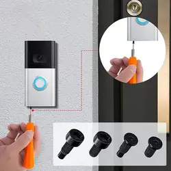 Doorbell Screws Disassembly Screwdriver Replacement Screws Video Compatible Anti-theft Security Doorbell With Hardwar K1k4