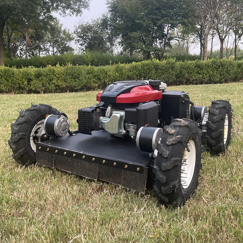 China CE EPA Engine All Terrain Grass Cutting Machine Agriculture Four Wheel Drive Remote Control Smart Robot Lawn Mower