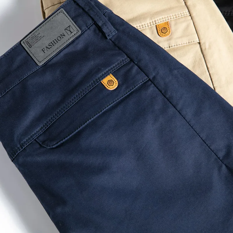 2024 Autumn New Men\'s Pants 97%Cotton Solid Color Work Wear Casual Pant Wide Korean Y2k Clothing Jogger Cargo Trousers Male