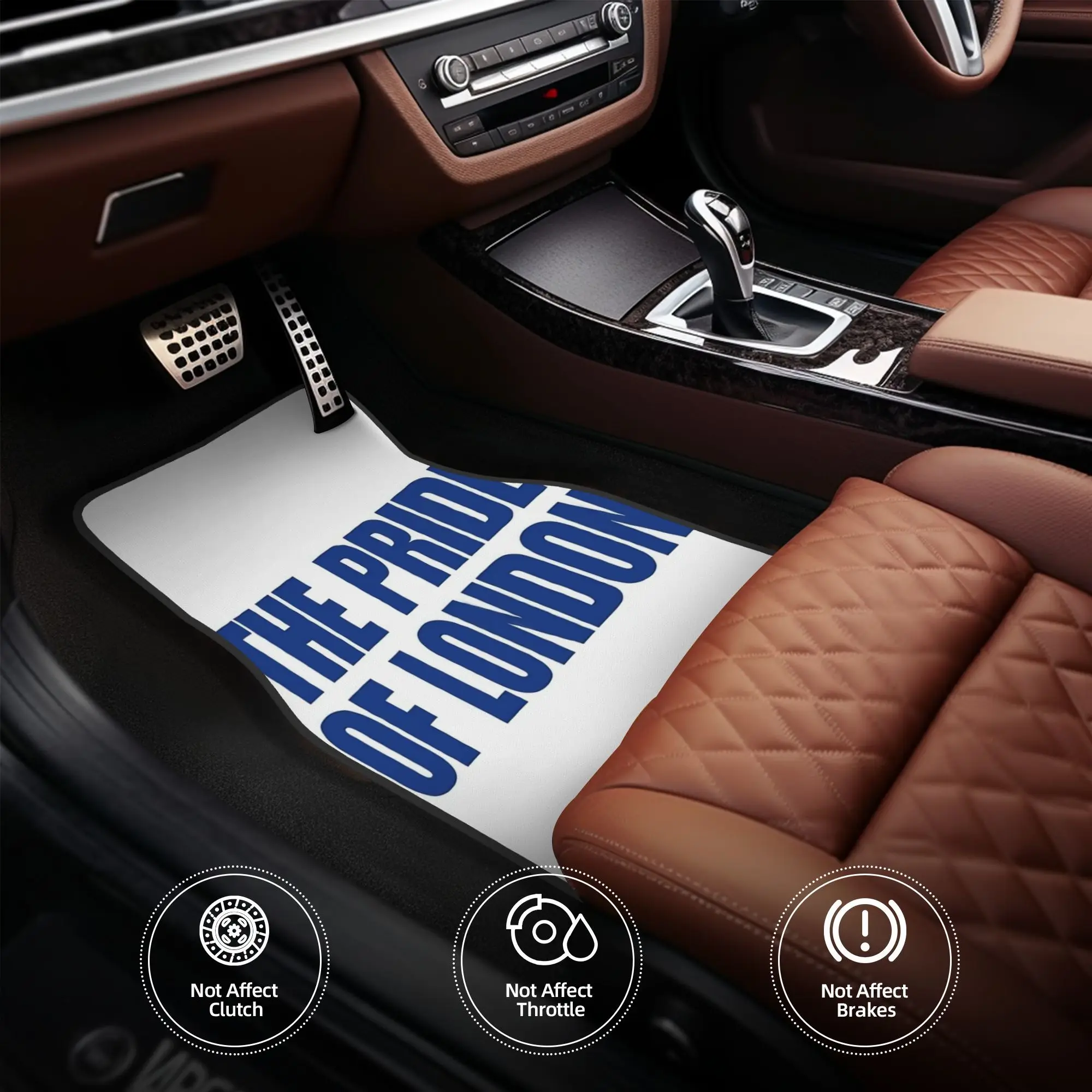 4pcs The Pride Of London Chelsea Car Floor Mats, Durable, Fit For Cars, Ideal Gift, Vehicle Interior Mats, Playful Design, Durab