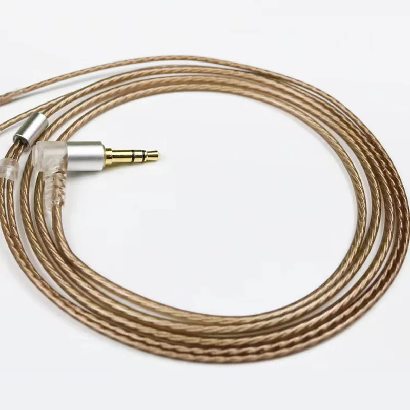 MMCX 0,78 2-pinowy kabel słuchawkowy HiFi w kształcie litery L z gniazdem 3,5 mm i posrebrzaną miedzią - lekki i trwały