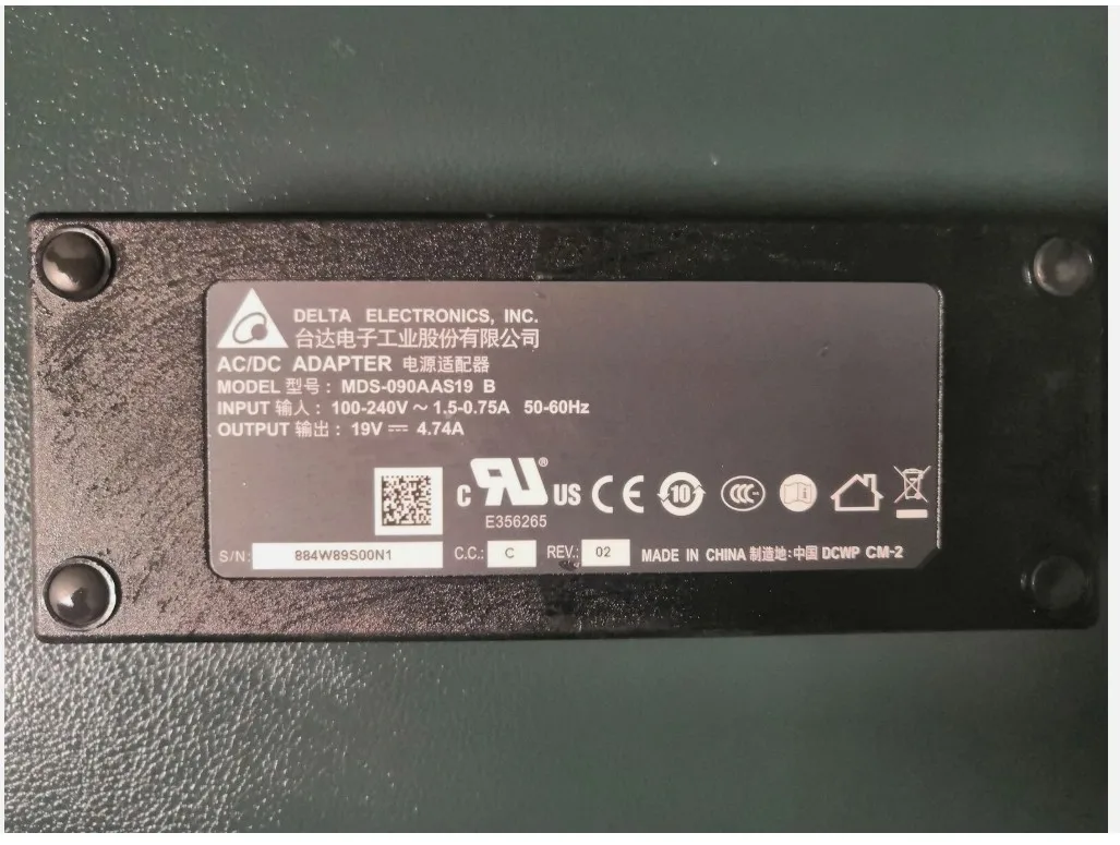 3-Pin AC Adapter FOR Sonoscape E2 Ultrasound Machine Charger MDS-090AAS19B