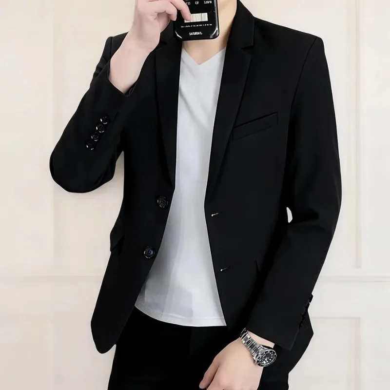 

Men's Solid Color Button Long Sleeve Cardigan Blazer Fashion Casual Formal Business Top