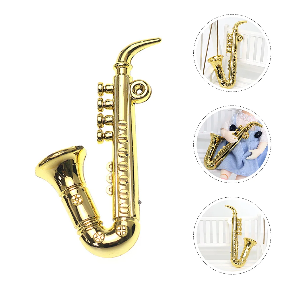 Miniature Saxophone Toy House Accessory Musical Instrument Household Children Toys