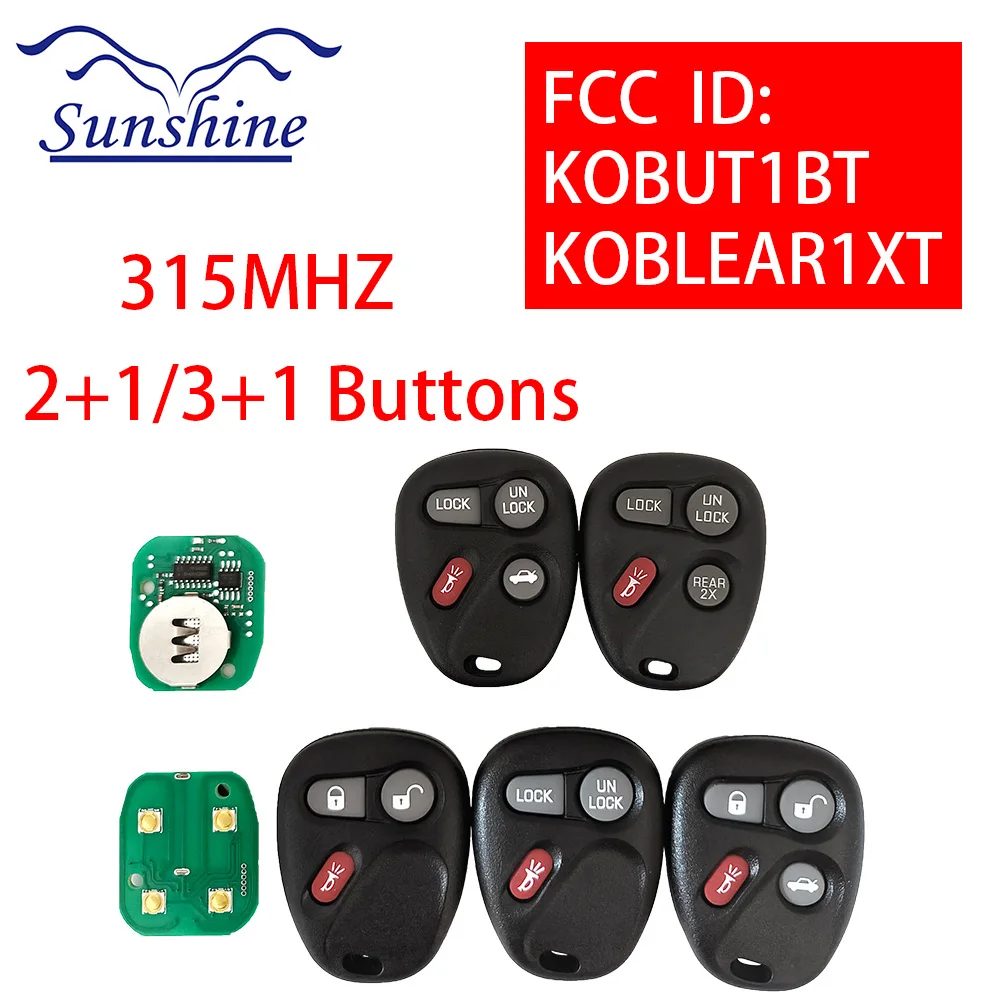 

KOBUT1BT /KOBLEAR1XT Car Key 315Mhz For Chevrolet Blazer S10 Silverado Suburban Tahoe GMC Jimmy Safari Keyless Entry Fob