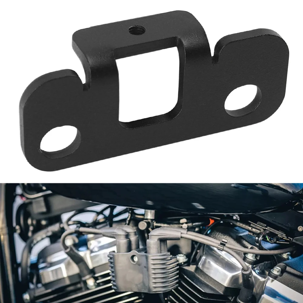 Motorrad-Zündspulen-Verlegungskit, schwarze feine Struktur, für Harley Softail ab 2018