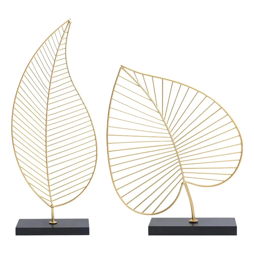 Escultura de hoja de hierro de Metal, estatuilla de mesa, decoración del hogar con