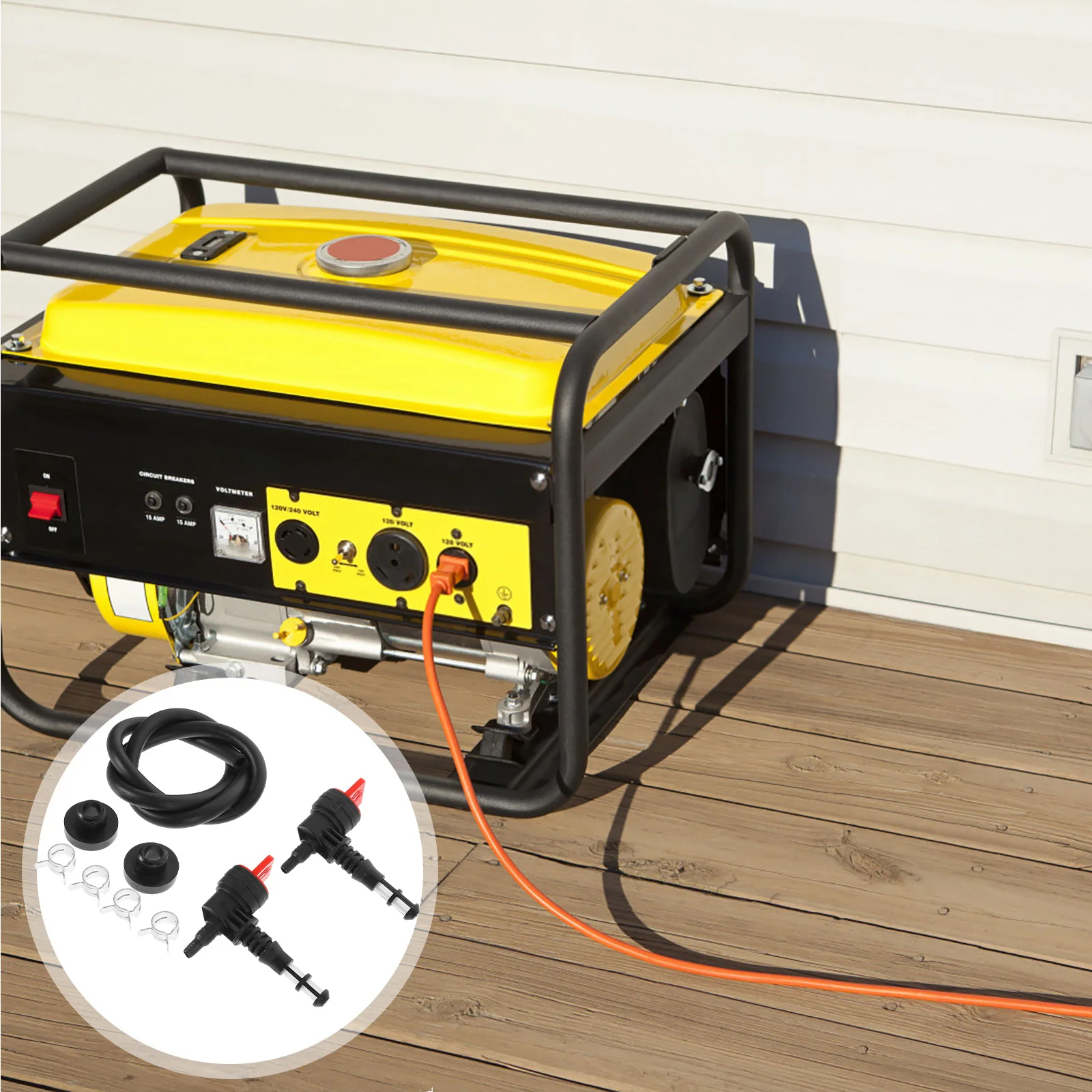 

1Set Fuel Shut Off Valve Kit for Generator Maintenance Includes Multiple Replacement Parts Reliable Oil Drain Plug Valve