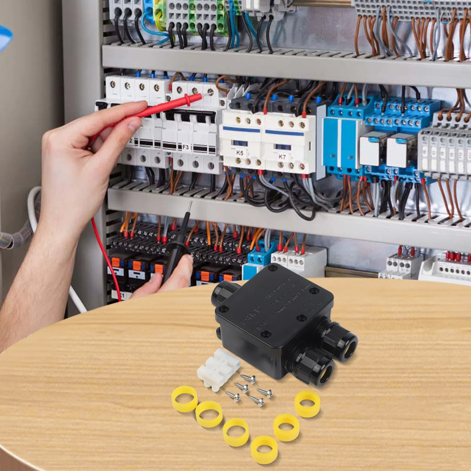 

Соединительная коробка Распределительная коробка Кабельный разъем Земля IP68 Открытый материал ПК Водонепроницаемый 24А Для использования в помещении Для улицы