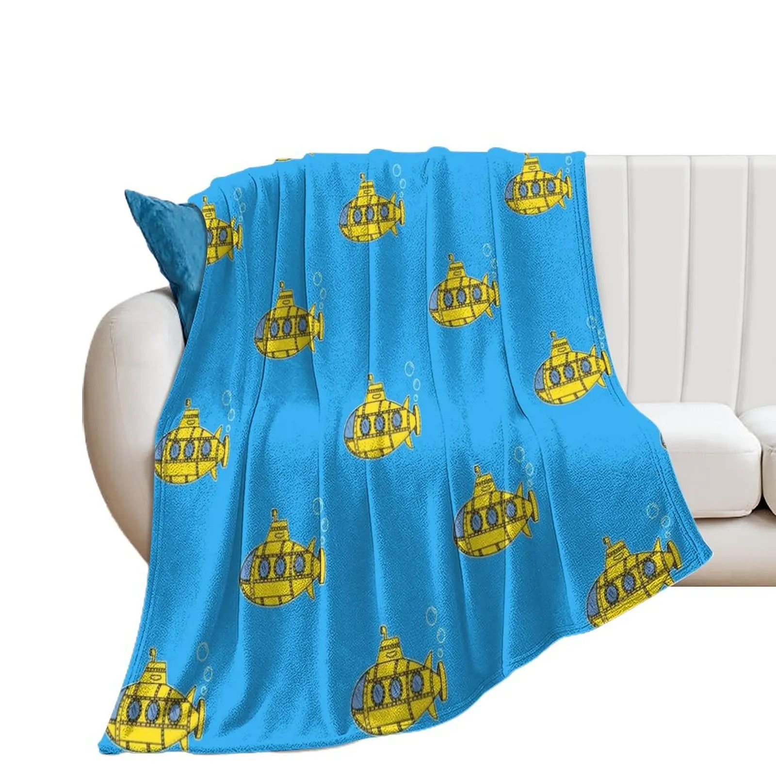 Submarine Doodle Throw Blanket Luxury Thicken Beach Blankets