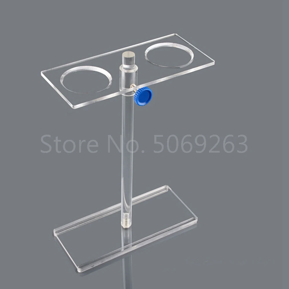 1PCS Organic Glass Funnel Stand PMMA Support Rack Lab Supplies with 2holes or 4holes Pore Size 35mm