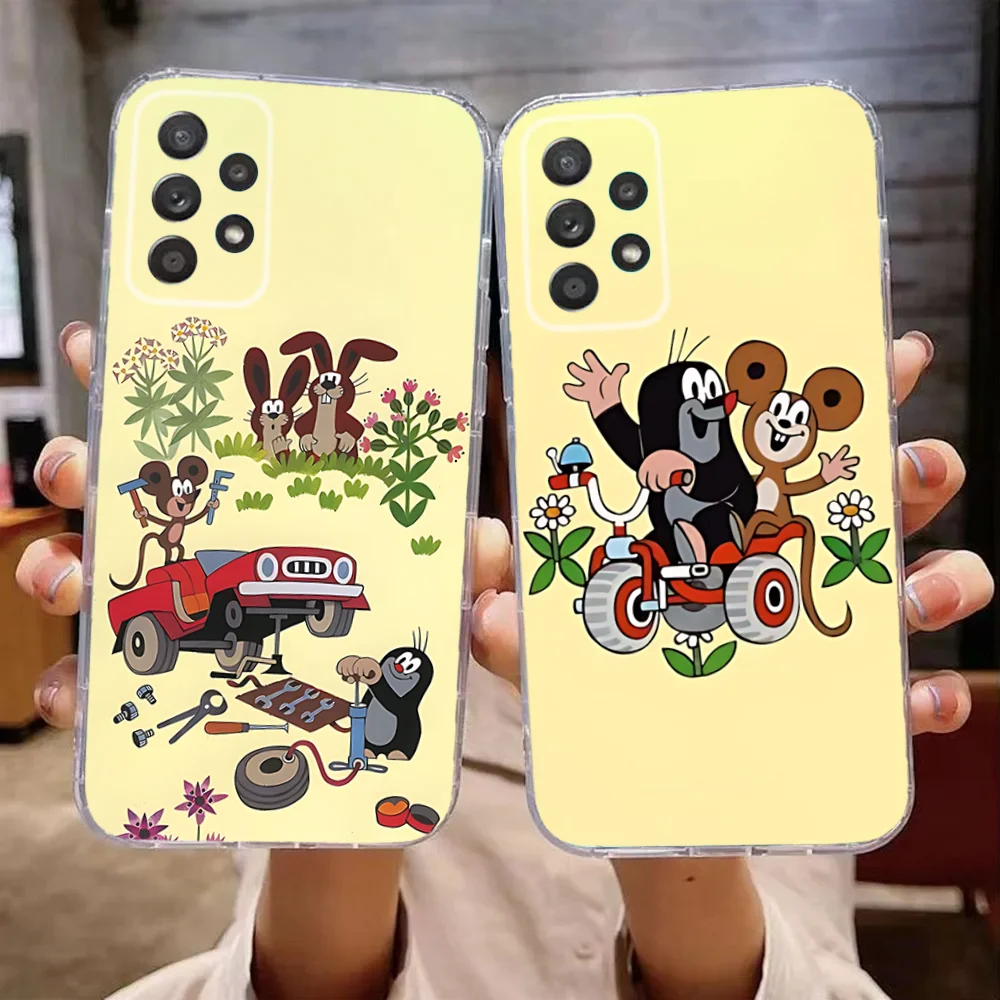 Cartoon Classic Krtek A Kalhotky Phone Case For Samsung Galaxy A52 A12 A51 S21 Edge S22ULTRA S23 S20LITE Plus Ultra Black Cover