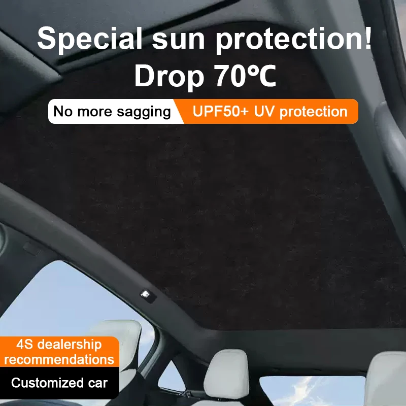 

Car Roof Sunshade Fit For Dongfeng Vigo Nammi 06 2025 2026 Electrostatic Adsorption Sunroof Sunshade Skylight Auto Accessories
