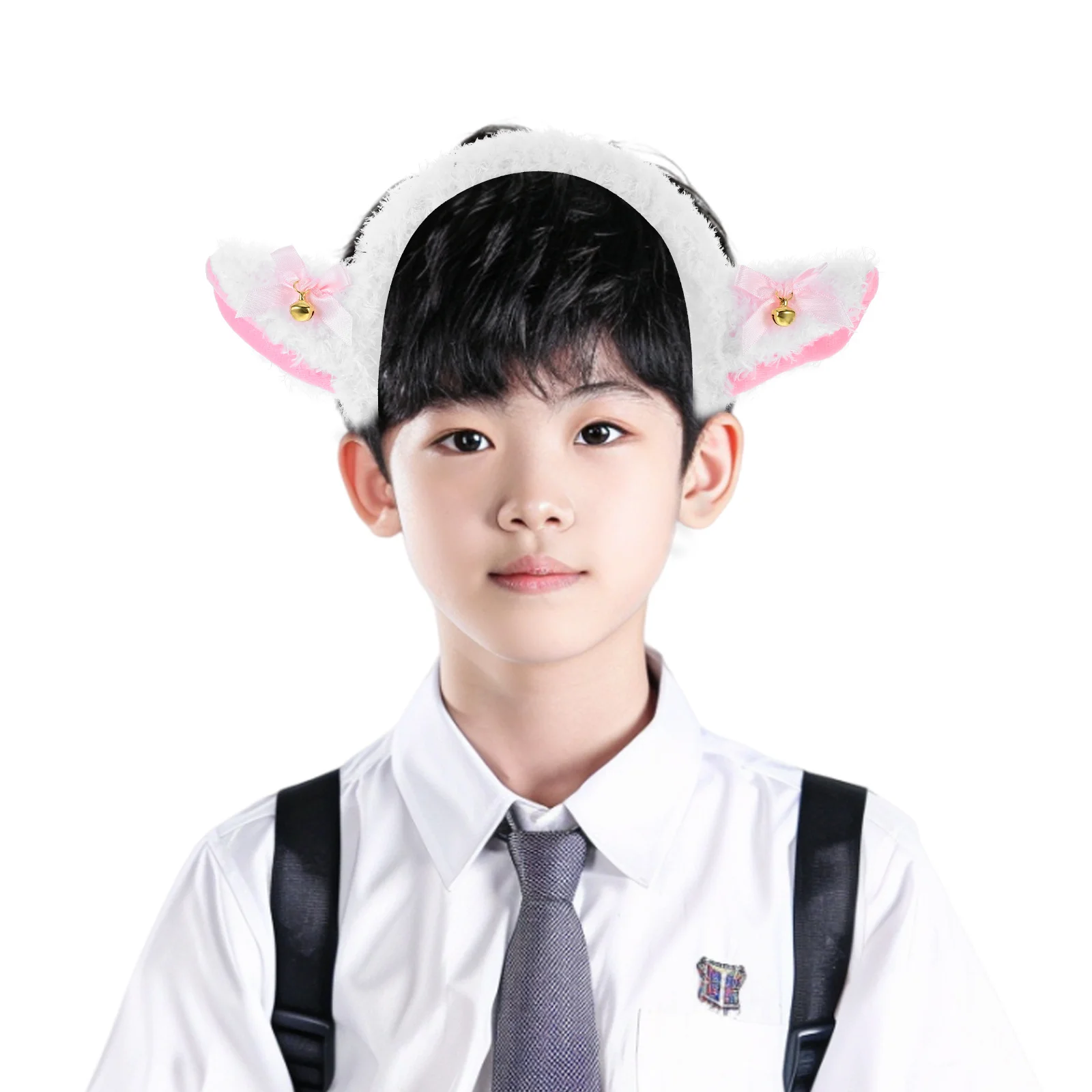 1Set Sheep Headband and Tail Costume Realistic Animal Dress Up Props for Kids Holiday Party Stage Performance Cosplay